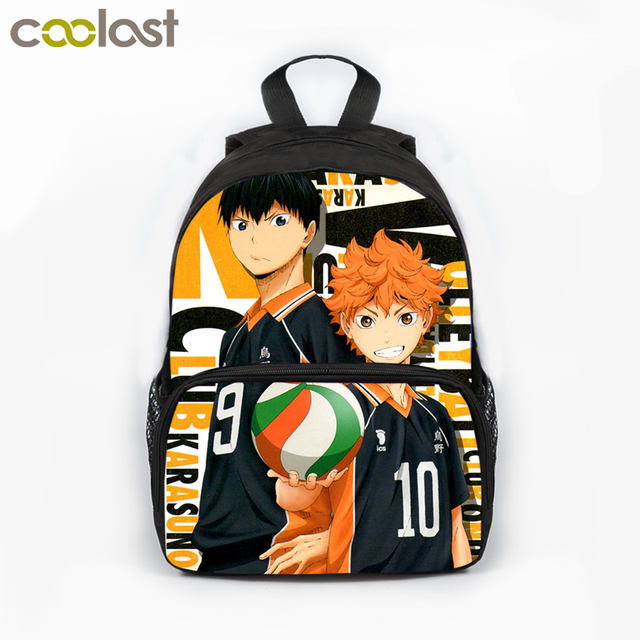 13 Polegada anime voleibol haikyuu! Mochila de lona meninos meninas  adolescentes schoolbag mochila masculino feminino ombro bolsa de viagem -  AliExpress